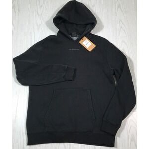 Quiksilver DryFlight Hoodie Men Medium Black Small Logo Pockets Fleece New $80